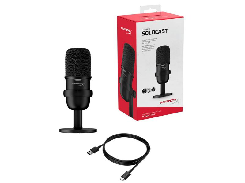 Hyperx solocast USB gaming mircrophone - black - 4p5p8aa, , medium-null