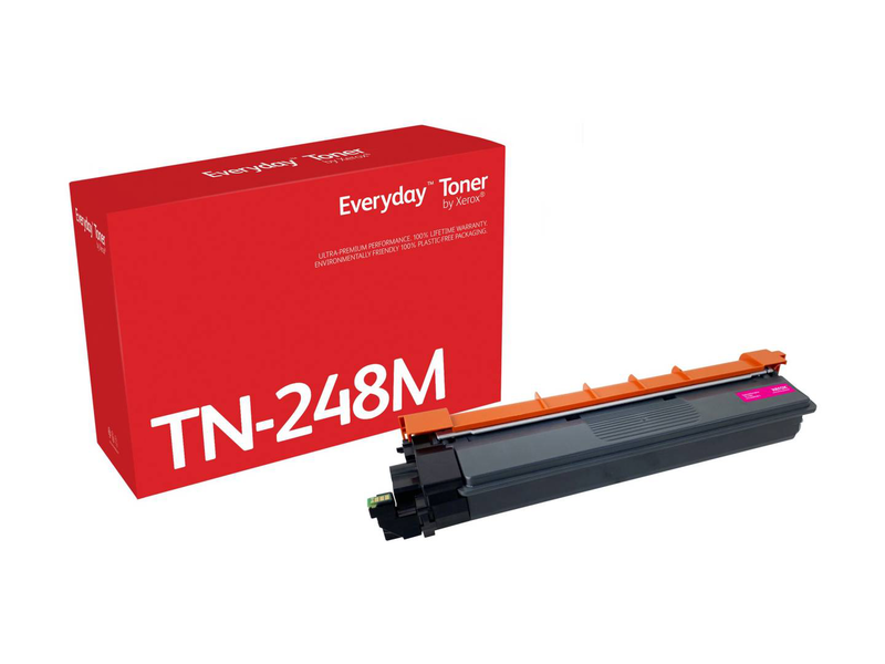 Xerox everyday magenta toner cartridge | compatible with brother tn248m | standard capacity | 1000 pages, , medium-null