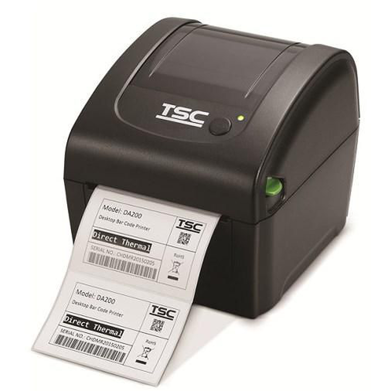 Tsc da210 99-158a001-0002 4-inch 108mm direct thermal desktop label printer 203dpi 152mm/sec USB tspl epl zpl black-null