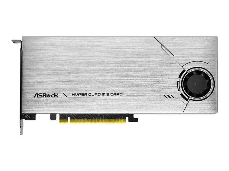 Asrock hyper quad m.2 card / interface adapter / m.2 / expansion slot to m.2 / m.2 card / pcie 4.0 x16 | 90-mca0g0-00uanz, , medium-null