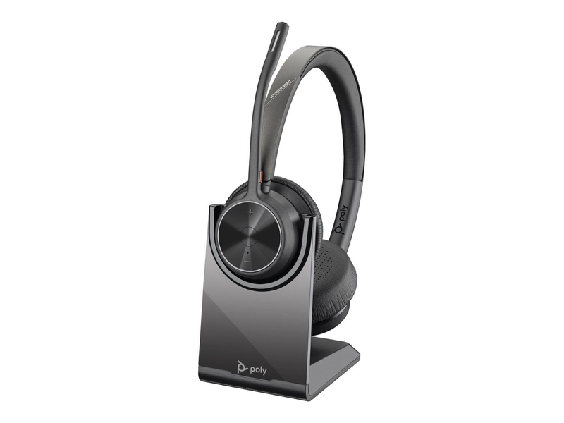 Poly voyager 4320 / headset / on-ear / bluetooth / wireless / black / zoom certified, certified for microsoft teams, , medium-null