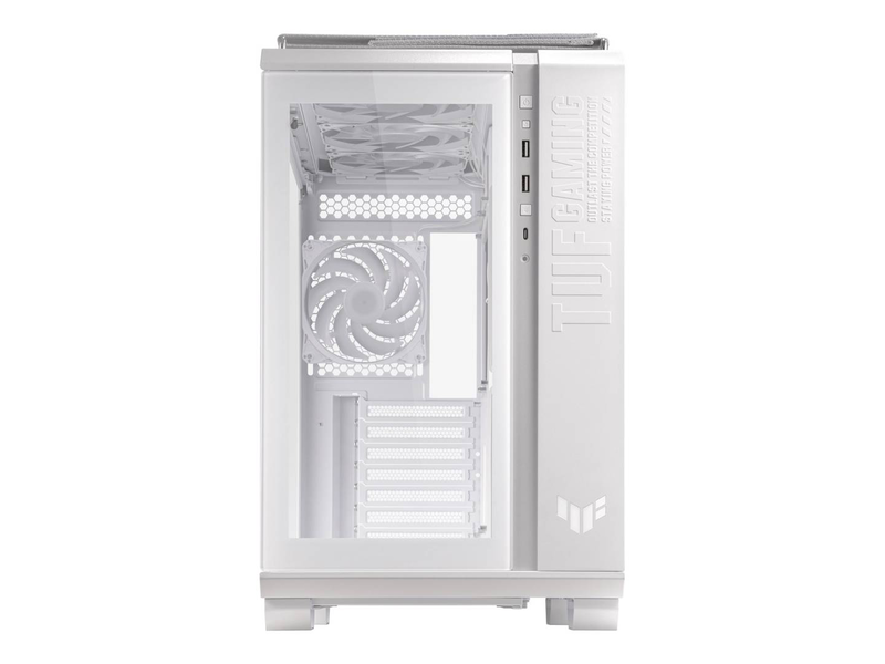 Asus tuf gaming gt502 plus dual-chamber atx mid tower pc case tempered glass 360mm radiator USB-c 20GBps argb hub white-null
