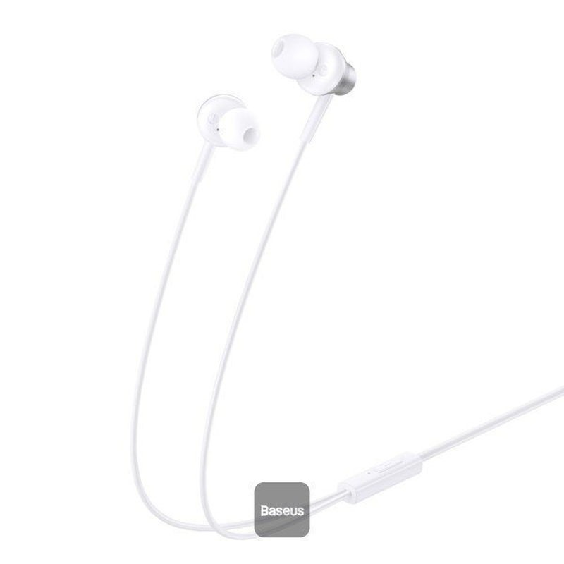 Baseus earphones wired 3.5mm encok hz11 white, , medium-null