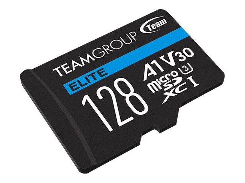 Team elite a1 / flash memory card (sd adapter included) / 128GB / a1 / video class v30 / uhs-i u3 / microsdxc-null