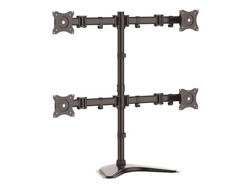 Startech armbarquad quad monitor stand for 4 screens up to 27" 8kg vesa steel black-null