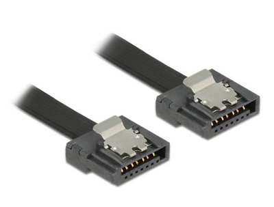 Delock flexi / sata cable m-m / serial ata 150/300/600 / 50cm / latched / black, , medium
