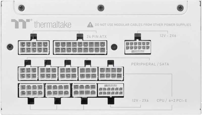 Thermaltake toughpower xt 1200w snow atx 3.1 psu 80 plus gold fully modular dual 12v-2x6 pcie 5.1 white-null