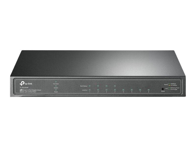 Tp-link omada tl-sg2008p 8-port gigabit smart managed switch poe-powered vlan qos wall-mountable-null