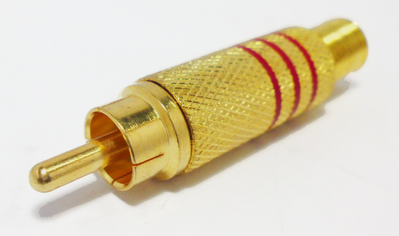 Digitmx dmx-rcar rca plug gold red, , medium-null