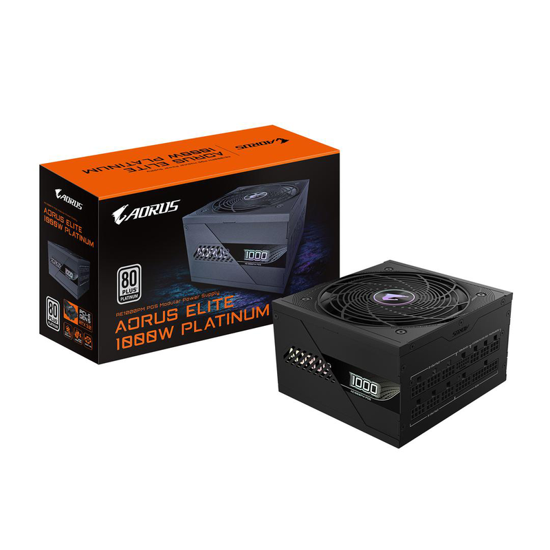 Gigabyte aorus elite ae1000pm pg5 1000w atx 3.0 fully modular power supply 80 plus platinum pcie 5.0 black-null
