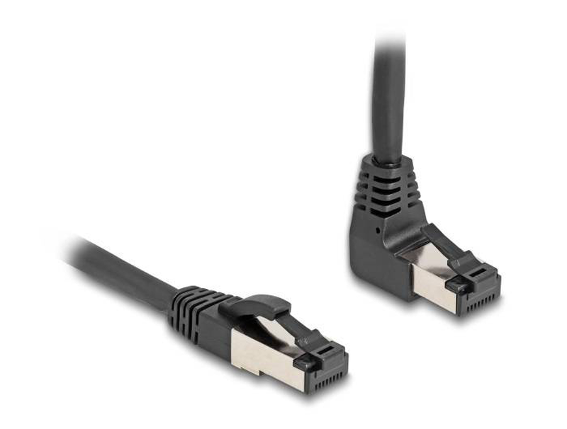 Delock 80394 cat 8.1 s/ftp rj45 network cable 1m 90 degree upwards angled black-null