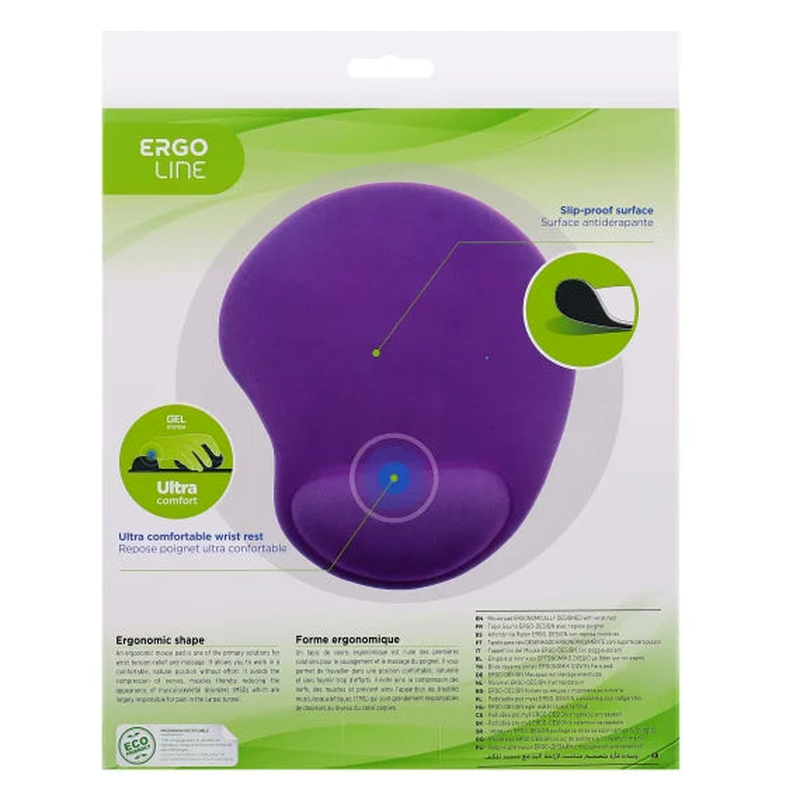 Product image: Tnb gel system mouse pad with wrist rest purple, , medium-null