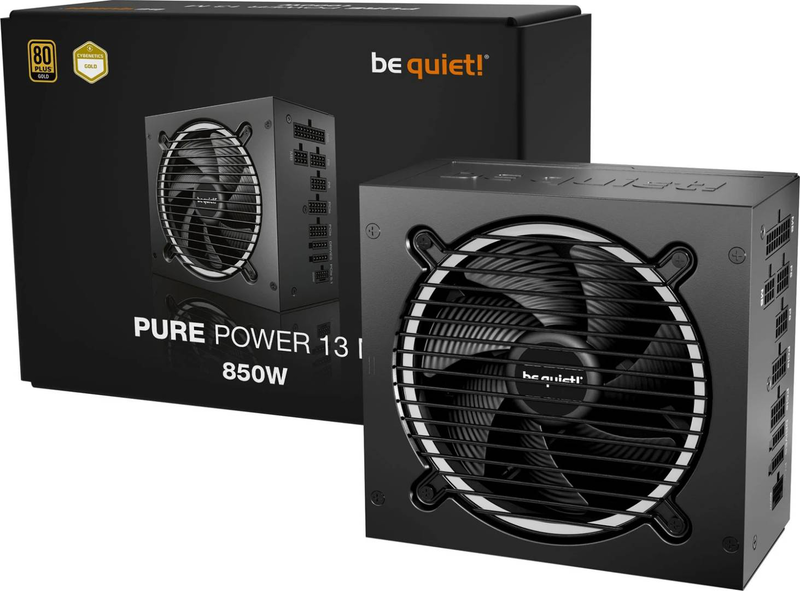 Be quiet! Pure power 13 m 850w bp027eu atx 3.1 fully modular power supply 80 plus gold pcie 5.1 12v-2x6 black-null
