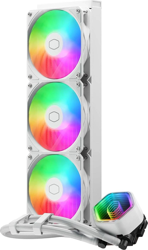 Cooler master masterliquid 360 core II argb white 360mm aio liquid CPU cooler triple 120mm fans copper base-null