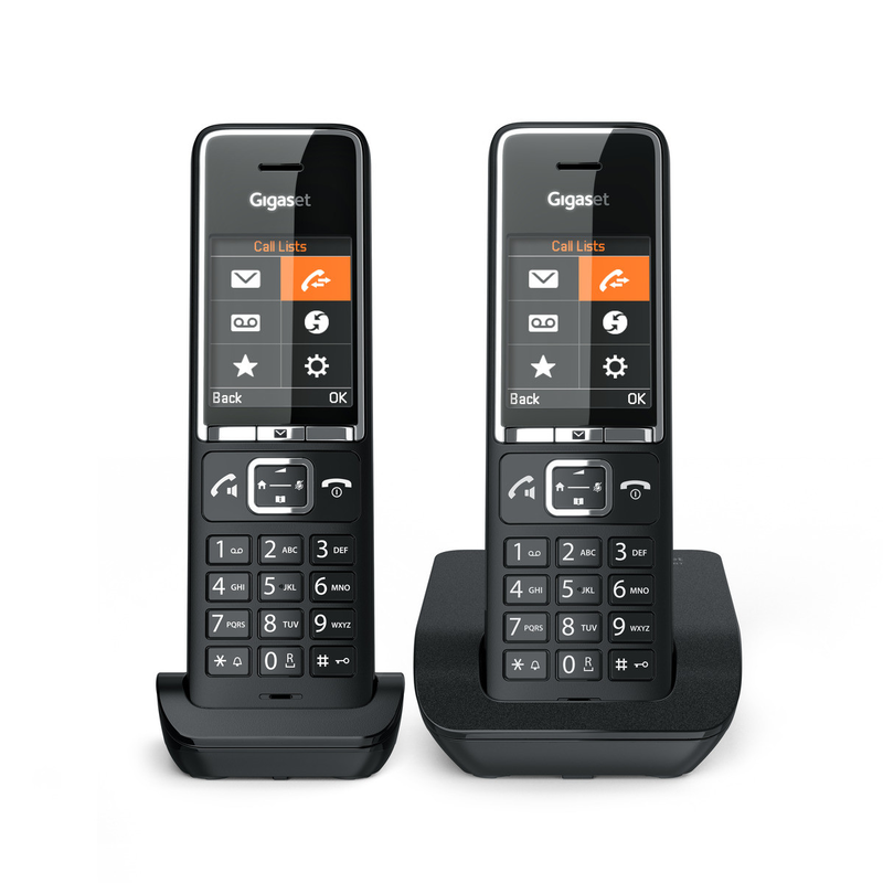 Gigaset wireless phone comfort 550 duo black chrome (l36852-h3001-d204), , medium-null