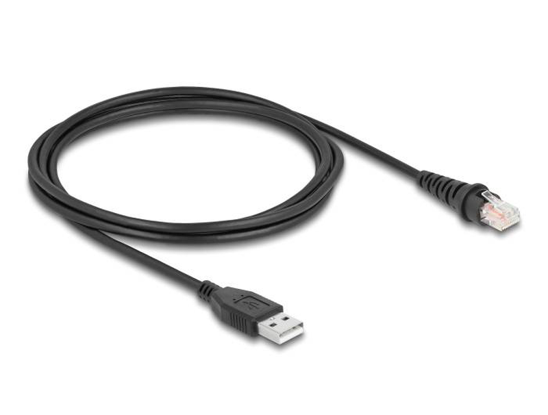 Delock rj50 to USB 2.0 type-a barcode scanner cable 2 m, , medium-null