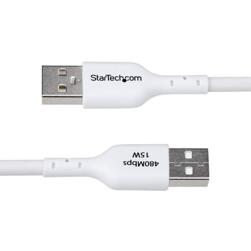 Startech.com 3m (9.8ft) white USB-a to USB-c charging cable/cord, m/m / USB cable / USB (m) to 24 pin USB-c (m) / USB 2.0 / 3 a / 3 m / charge and sync, halogen-free, passive, USB fast charge (15w) / white-null