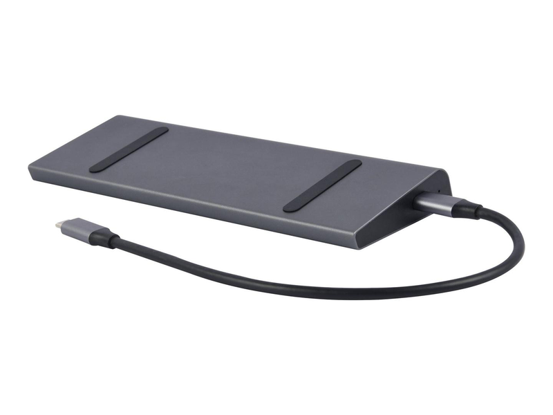 Cablexpert a-cm-combo9-02 USB-c 9-in-1 multiport adapter 4k30 HDMI + dp + vga 3x USB-a gigabit lan 87w pd audio grey-null
