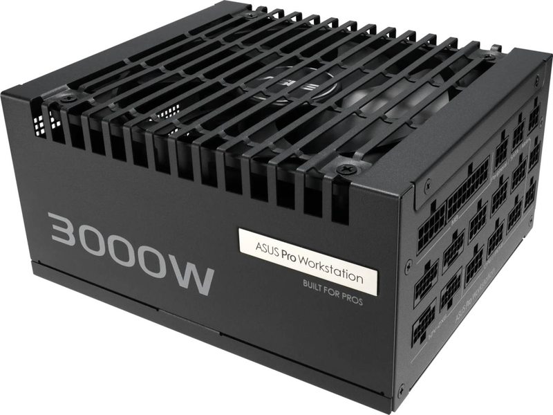 Asus pro ws 3000w platinum psu atx 3.1 pcie 5.1 80+ platinum modular quad 12v-2x6 ai workstation black-null