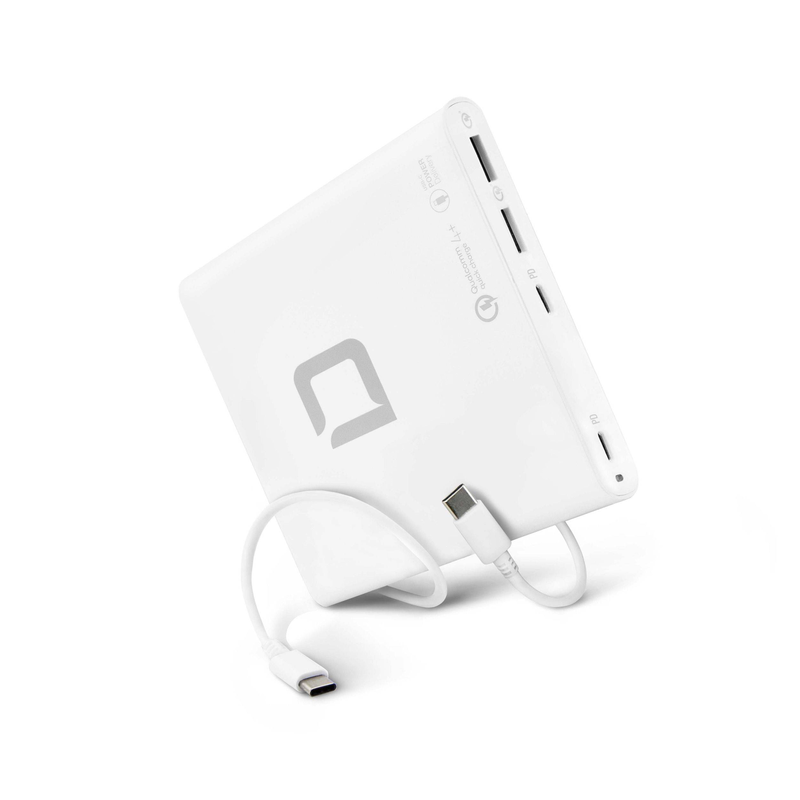 Dicota universal pro USB-c 120w charger d31893 4-port for laptops tablets and phones uk eu white-null