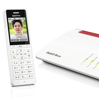 Avm fritz!fon x6 / cordless extension handset / answering system / with internet radio with caller id / eco dectgap / 3-way call capability / sip / white, , medium