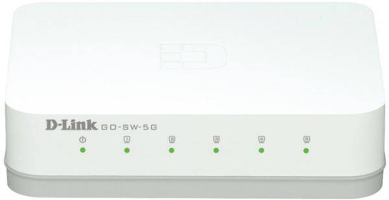 D-link go-sw-5G 5-port gigabit unmanaged easy desktop switch plug and play black-null