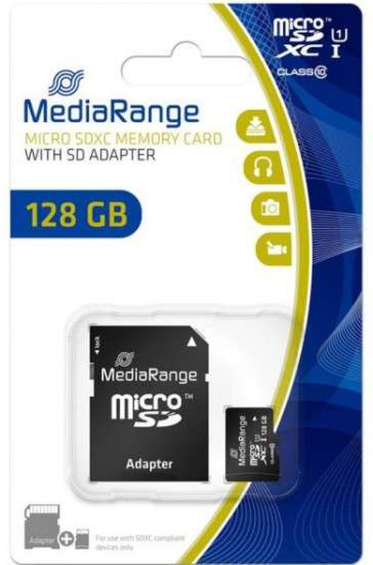 Mediarange micro sd card 128GB class 10, , medium-null
