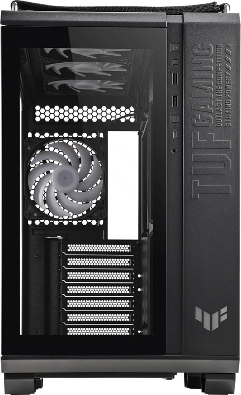 Asus tuf gaming gt502 plus dual-chamber atx mid tower pc case tempered glass 360mm radiator USB-c argb hub black-null