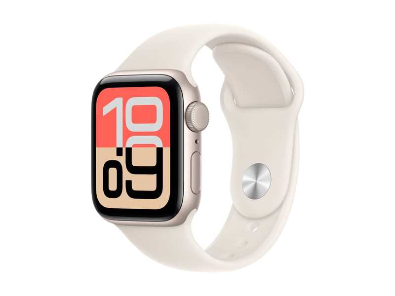 Apple watch se 3 (gps) / 40 mm / starlight aluminium / smart watch with sport band / fluoroelastomer / starlight / band size: s/m / 64GB / Wi-Fi 4, bluetooth / 26.3 g, , medium-null