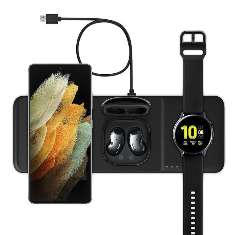 Samsung wireless charger trio ep-p6300TBegeu black, , medium-null