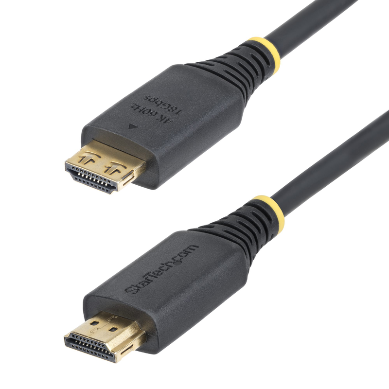 Startech.com 50cm high speed HDMI cable with gripping connectors | 4k 60hz | 18GBps | black-null