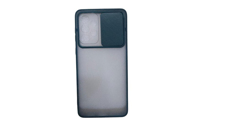 Green privacy camera cover case for samsung a53 &ndash; matte back with slide lens protector, , medium-null