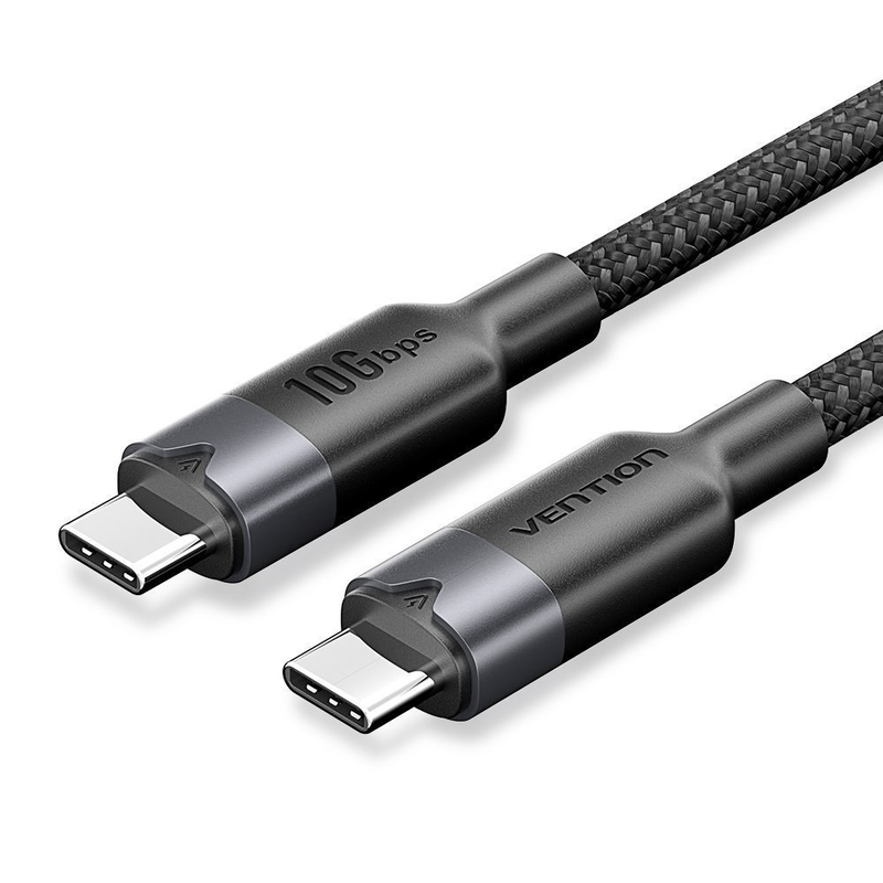 Vention it cable USB-c 3.2 Gen2 m-m 0.5m braided aluminum black trgbd, , medium-null