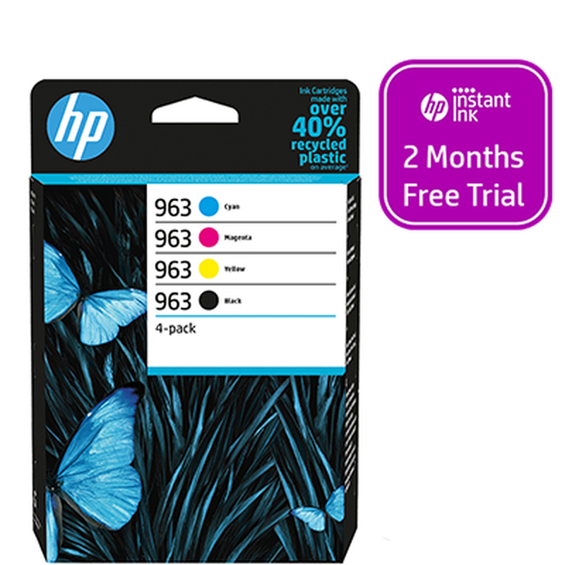 Hp 6zc70ae 963 combo pack black/cyan/magenta/yellow ink cartridge-null