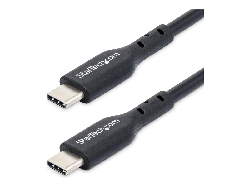 Startech.com 1m (3ft) USB c charging cable, USB-c cable, USB 2.0 Type-C laptop charger cord, 60w 3a power delivery, tpe jacket, USB-c data transfer cable, m/m - USB cable - 24 pin USB-c (m) to 24 pin USB-c (m) - USB 2.0 - 5 / 9 / 12 / 15 / 20 v - 3 a - 1-null