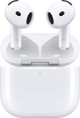 Apple AirPods 4 true wireless earbuds with charging case (USB-c), bluetooth 5.3, white (mxp63ll/a), , medium