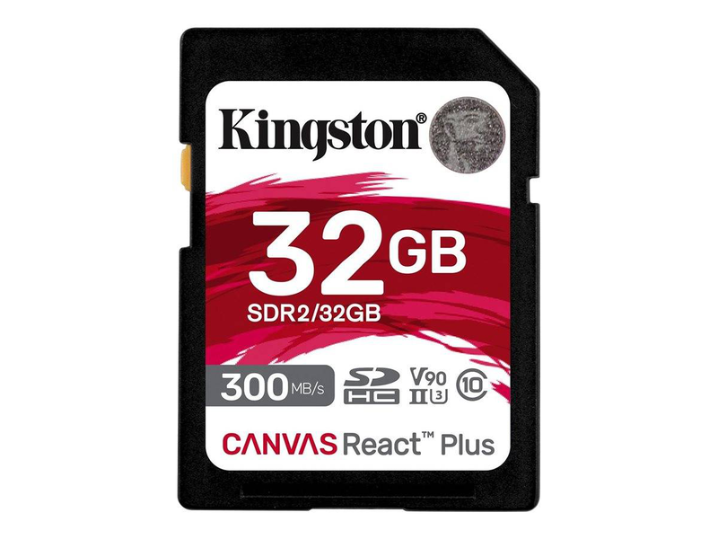 Kingston canvas react plus / flash memory card / 32GB / video class v90 / uhs-ii u3 / class10 / sdxc uhs-ii-null