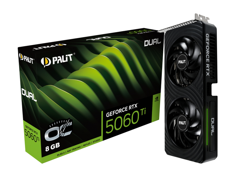 Palit geforce RTX 5060 ti dual oc 8GB gddr7 graphics card, , medium-null