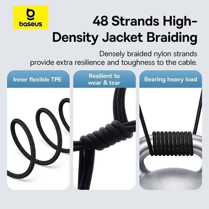 Baseus cable lightning to USB-c gem series 2.0m 20w white, , medium-null