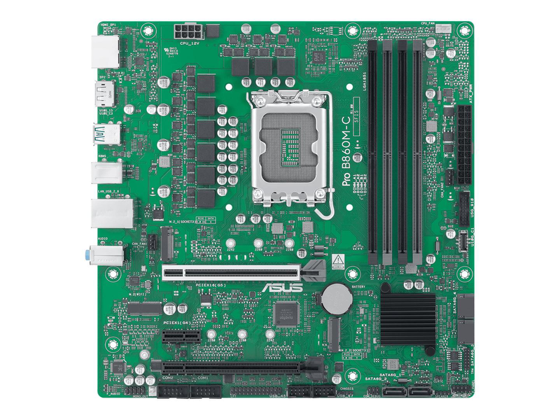 Asus pro b860m-c-csm business micro-atx motherboard lga 1851 intel b860 ddr5 pcie 5.0 dual m.2 HDMI black-null