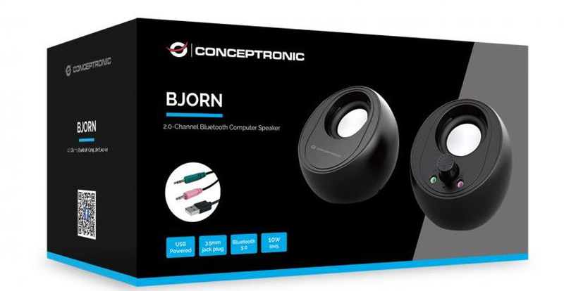 Conceptronic 2 channel computer speaker with bluetooth, , medium-null