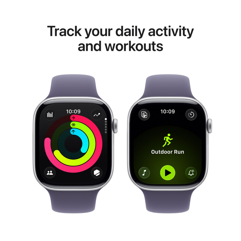 Apple Watch Series 11&nbsp;GPS&nbsp;42mm&nbsp;Silver Aluminium Case with Purple Fog Sport Band - S/M-null