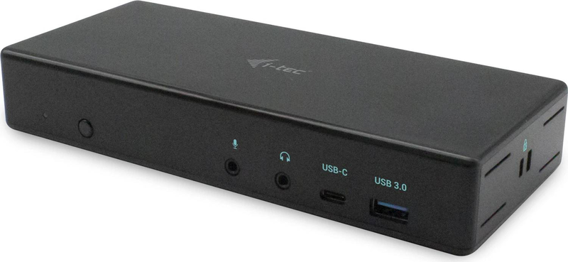 I-tec USB-c quattro display docking station 2x displayport 2x HDMI four monitors 4k gbe 85w pd c31quattrodockpd-null