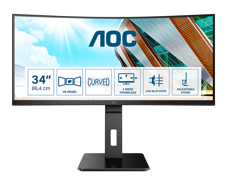 Aoc pro-line cu34p2a 34" &omicron;&theta;ό&nu;&eta; va curved 100hz freesync 3440x1440-null