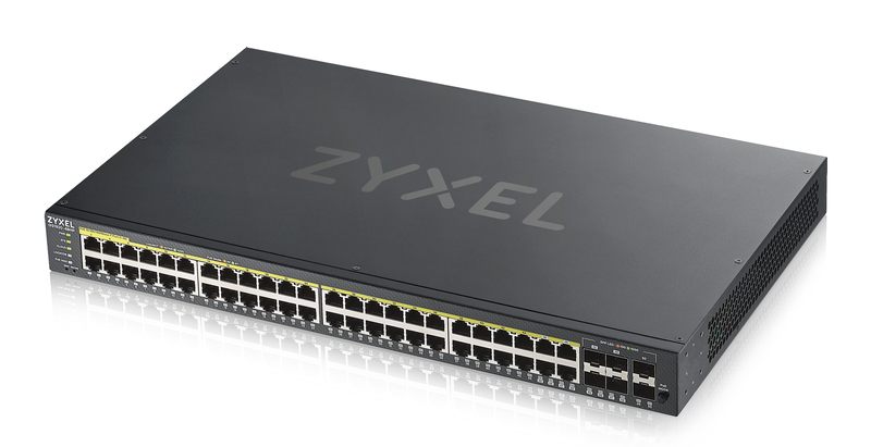 Zyxel switch poe gigabit managed cloud 48poe + 4rj45/sfp combo +2sfp 375w gs192048hpv2, , medium-null