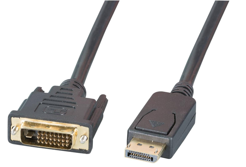 Efb-elektronik / adapter cable / displayport (m) to dvi-d (f) / 1 m / thumbscrews, 1080p support / black-null