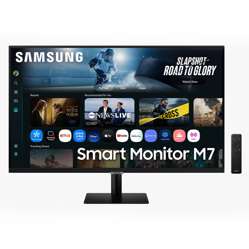 Samsung smart monitor m7 m70f ls32fm700uuxen 32" 4k uhd va tizen smart TV apps USB-c 65w Wi-Fi bluetooth hdr10 vision ai black-null