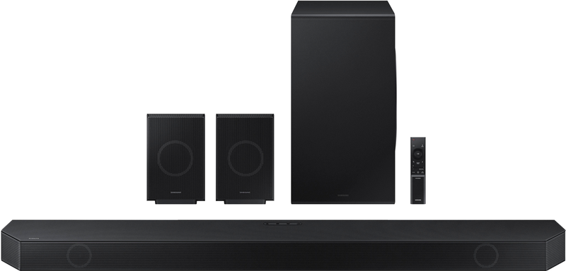 "samsung hw-q990d soundbar wireless dolby atmos 11.1.4 speaker bar, black" image number null