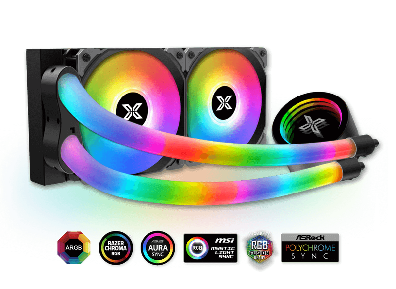 Product image: Xigmatek neon aqua 240 CPU liquid cooler, , medium-null