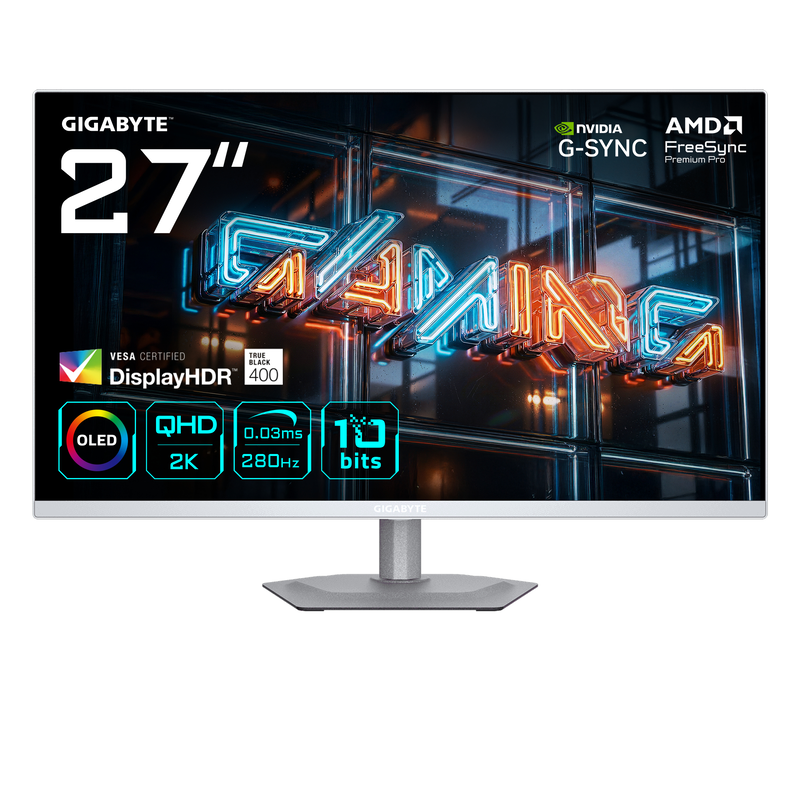 Gigabyte mo27q2a ice 27" monitor qd-OLED 280hz hdr true black 2560x1440-null